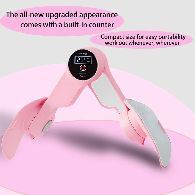 Thigh Exerciser,Thigh Toner,Inner Thigh Shaper /Arm Sculptor Ergonomic Pelvic Floor Trainer for Postpartum Care & Home Workouts,Pelvic Floor Muscle Trainer Exercise Product,The Device Can Only Be Turned on by Exercise.,Gift Thigh Bondage Straps