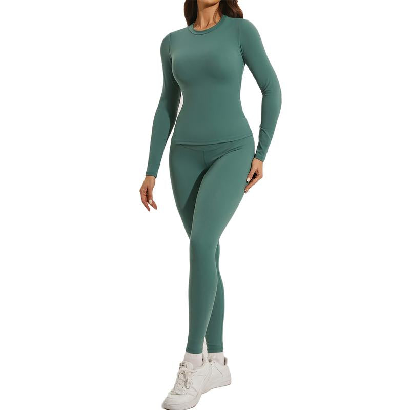 Kabier Women'S Yoga Set - Slim Fit Long Sleeved Top, Color Tracksuit, High Waisted Leggings & Outdoor Activity Gear for Gym Exercise and Yoga Athletic Stretchy Material Athleisure Wear