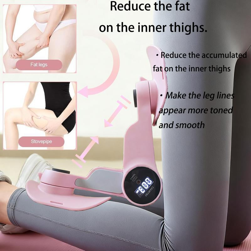 Thigh Exerciser,Thigh Toner,Inner Thigh Shaper /Arm Sculptor Ergonomic Pelvic Floor Trainer for Postpartum Care & Home Workouts,Pelvic Floor Muscle Trainer Exercise Product,The Device Can Only Be Turned on by Exercise.,Gift Thigh Bondage Straps