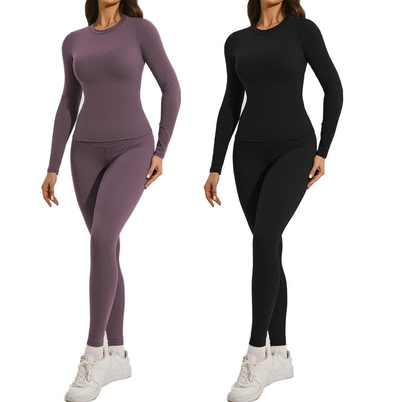 Kabier Women'S Yoga Set - Slim Fit Long Sleeved Top, Color Tracksuit, High Waisted Leggings & Outdoor Activity Gear for Gym Exercise and Yoga Athletic Stretchy Material Athleisure Wear