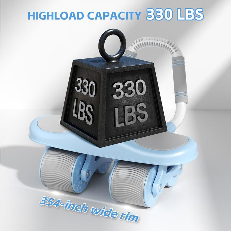HXD-ERGO Ab Wheel Flat Supportbelly Rolltwo in One Ab Wheel Roller for Core Training, with Timer/Phone Holder, Suitable for Abdominal Workouts in Office, Home, and Outdoor Settings