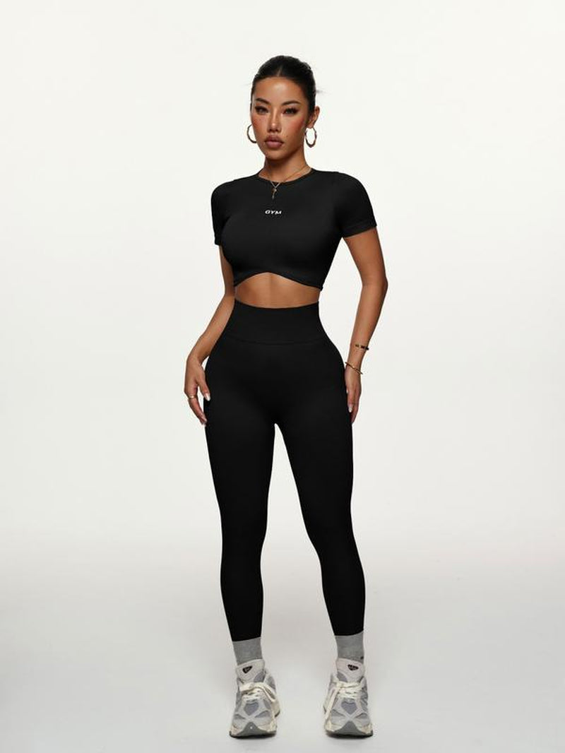 High Elastic Seamless Women'S Sports Set, Comfortable Yoga Leggings for Active Lifestyle, Fashionable Gym Apparel