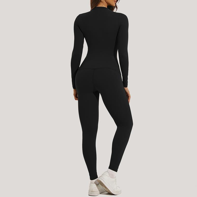 Kabier Women'S Yoga Set - Slim Fit Long Sleeved Top, Color Tracksuit, High Waisted Leggings & Outdoor Activity Gear for Gym Exercise and Yoga Athletic Stretchy Material Athleisure Wear