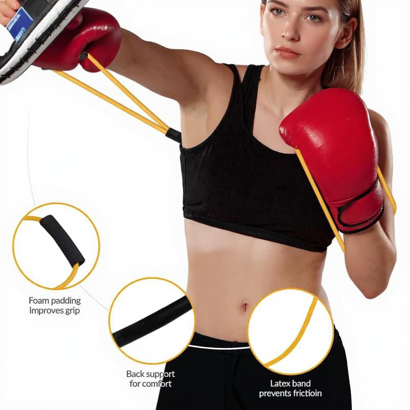 Boxing Resistance Band - Boxing Training Gear - Faster Punch Speed & Power - Full-Body Cardio Training - Ultra Portable - Multiple Resistance Levels Choices - Home Gym Workout Kit Exercise Equipment