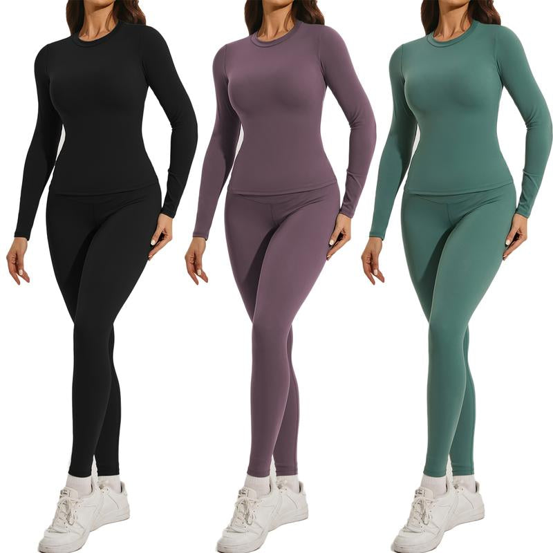 Kabier Women'S Yoga Set - Slim Fit Long Sleeved Top, Color Tracksuit, High Waisted Leggings & Outdoor Activity Gear for Gym Exercise and Yoga Athletic Stretchy Material Athleisure Wear