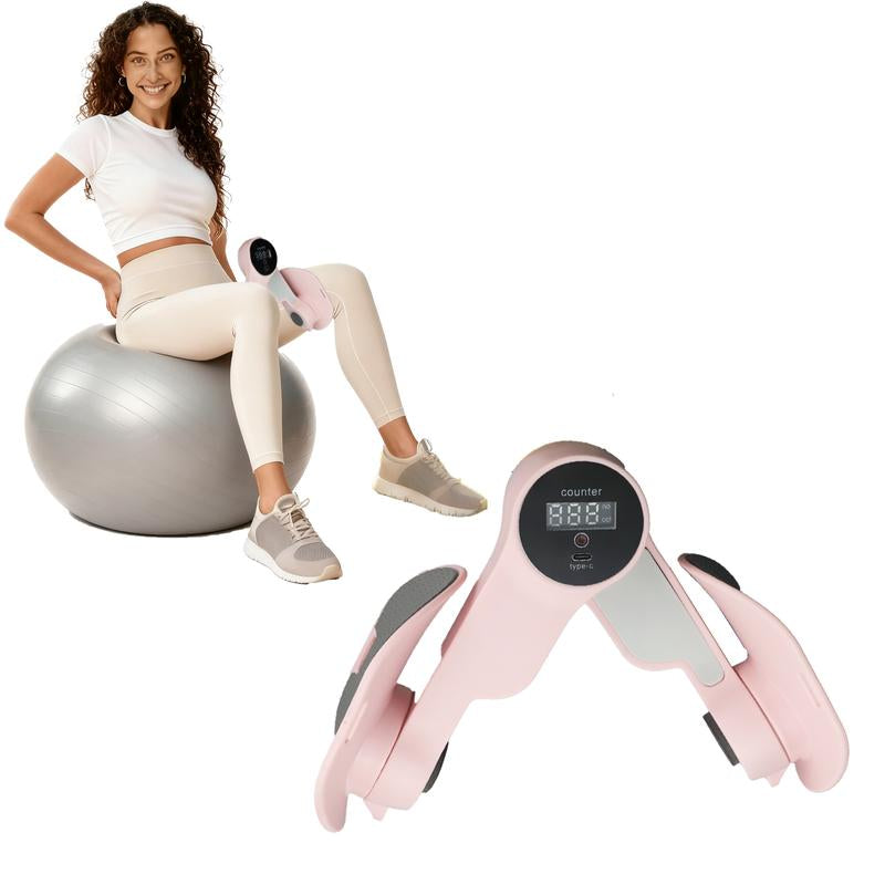 Thigh Exerciser,Thigh Toner,Inner Thigh Shaper /Arm Sculptor Ergonomic Pelvic Floor Trainer for Postpartum Care & Home Workouts,Pelvic Floor Muscle Trainer Exercise Product,The Device Can Only Be Turned on by Exercise.,Gift Thigh Bondage Straps