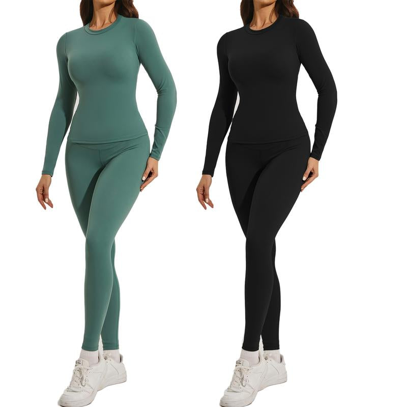 Kabier Women'S Yoga Set - Slim Fit Long Sleeved Top, Color Tracksuit, High Waisted Leggings & Outdoor Activity Gear for Gym Exercise and Yoga Athletic Stretchy Material Athleisure Wear