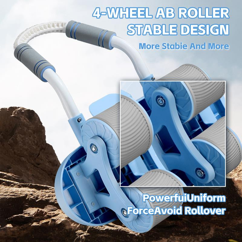 HXD-ERGO Ab Wheel Flat Supportbelly Rolltwo in One Ab Wheel Roller for Core Training, with Timer/Phone Holder, Suitable for Abdominal Workouts in Office, Home, and Outdoor Settings